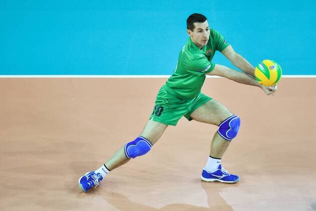 Men s Volleyball Champions League 3rd round group E match, Dukla Liberec against Cucine Lube Civitanova in Liberec, Czech Republic, December 3, 2015. Vaclav Kropacek of Liberec hits the ball. (CTKxPhoto RadekxPetrasek) CTKPhotoP201512030959401  PER 4