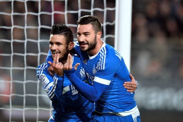 Bilder des Tages SPORT BUT Remy Cabella (om) - Romain Alessandrini (om) FOOTBALL : Rennes vs Marseille - Ligue 1 - 03 12 2015 AnthonyBIBARD FEPx 
