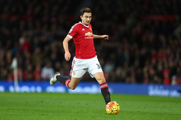 Matteo Darmien of Manchester United ManU - Manchester United vs West Ham United - Barclay s Premier League - Old Trafford - Manchester - 05 12 2015 Pic Philip Oldham SportImage EDITORIAL USE ONLY. No use with unauthorised audio, video, data, fixture lists, club league logos or live services. Online in-match use limited to 120 images, no video emulation. No use in betting, games or single club league player publications.