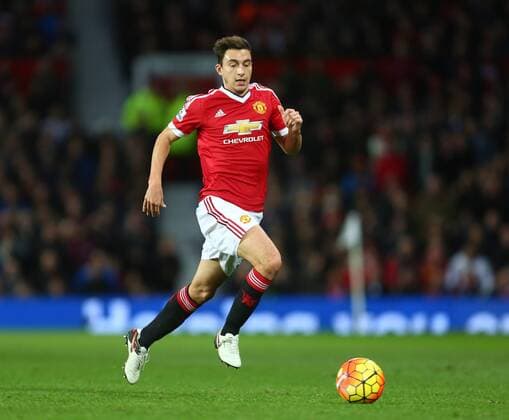 Matteo Darmien of Manchester United ManU - Manchester United vs West Ham United - Barclay s Premier League - Old Trafford - Manchester - 05 12 2015 Pic Philip Oldham SportImage EDITORIAL USE ONLY. No use with unauthorised audio, video, data, fixture lists, club league logos or live services. Online in-match use limited to 120 images, no video emulation. No use in betting, games or single club league player publications.