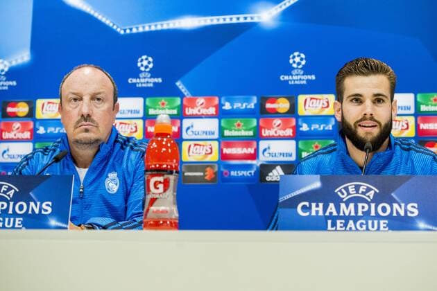 Bilder des Tages - SPORT Fußball, Champions League, PK Real Madrid 151207 Real Madrids tränare Rafa Benitez och Nacho Fernandez under en presskonferens med Real Madrid den 7 december 2015 i Madrid.  Copyright: LUDVIGxTHUNMAN BB151207LT063