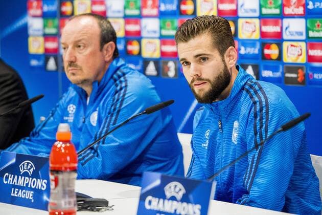 Fußball, Champions League, PK Real Madrid 151207 Real Madrids tränare Rafa Benitez och Nacho Fernandez under en presskonferens med Real Madrid den 7 december 2015 i Madrid.  Copyright: LUDVIGxTHUNMAN BB151207LT064
