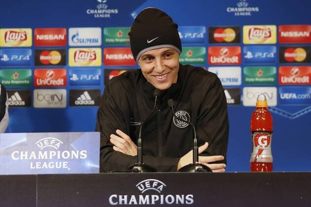 press conference PK Pressekonferenz with David Luiz before the Match Paris Saint Germain against Shakhtar Donetsk in the UEFA Champions League at Parc des Princes  Cordon Press