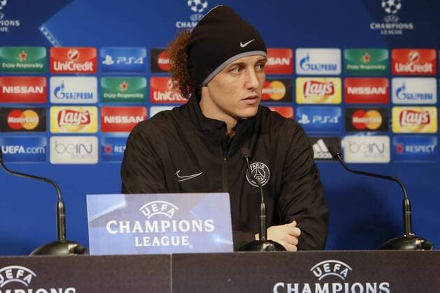 press conference PK Pressekonferenz with David Luiz before the Match Paris Saint Germain against Shakhtar Donetsk in the UEFA Champions League at Parc des Princes  Cordon Press