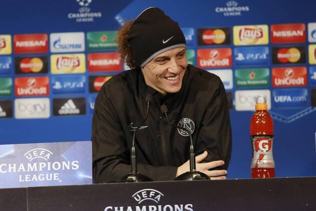 press conference PK Pressekonferenz with David Luiz before the Match Paris Saint Germain against Shakhtar Donetsk in the UEFA Champions League at Parc des Princes  Cordon Press
