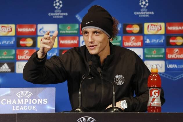 press conference PK Pressekonferenz with David Luiz before the Match Paris Saint Germain against Shakhtar Donetsk in the UEFA Champions League at Parc des Princes  Cordon Press
