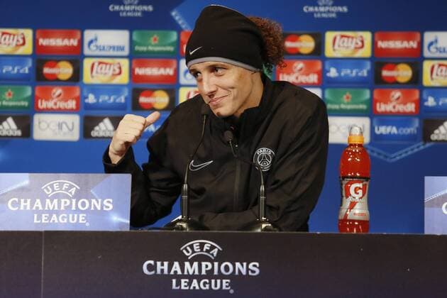 press conference PK Pressekonferenz with David Luiz before the Match Paris Saint Germain against Shakhtar Donetsk in the UEFA Champions League at Parc des Princes  Cordon Press