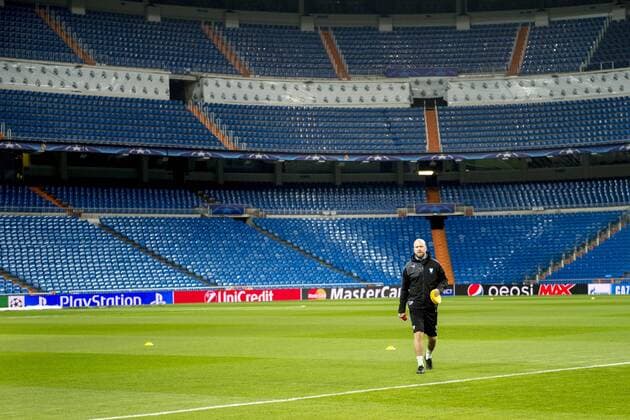 Fußball, Champions League, Training Malmö FF in Madrid 151207 Malmö FFs assisterande tränare Olof Persson förbereder inför en träning och presskonferens den 7 december 2015 i Madrid.  Copyright: LUDVIGxTHUNMAN BB151207LT127