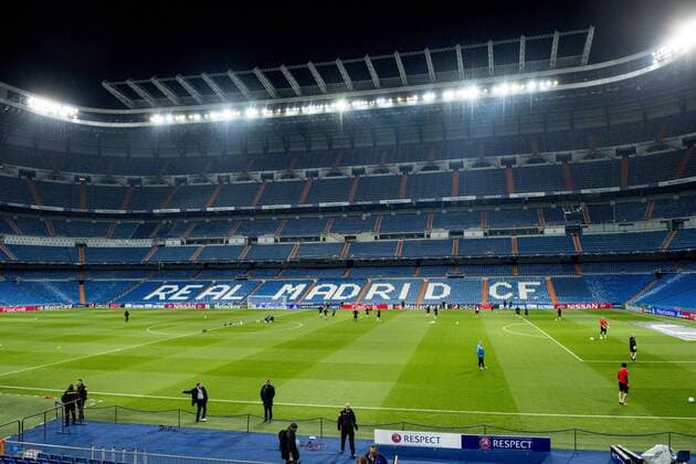 Fußball, Champions League, Training Malmö FF in Madrid 151207 Översiktsbild över Santiago Bernabeu under en träning med Malmö FF den 7 december 2015 i Madrid.  Copyright: LUDVIGxTHUNMAN BB151207LT130