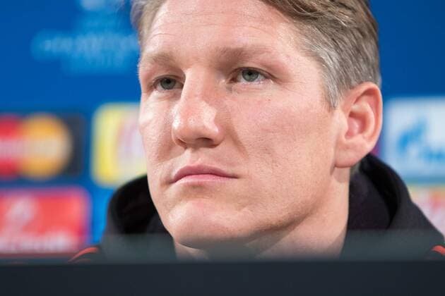 Fußball, UEFA Champions League, Abschlusstraining und Pressekonferenz Manchester United ManU Bastian Schweinsteiger (Manchester United) Portrait, Porträt, Einzelbild, PK, Pressekonferenz. xtgx