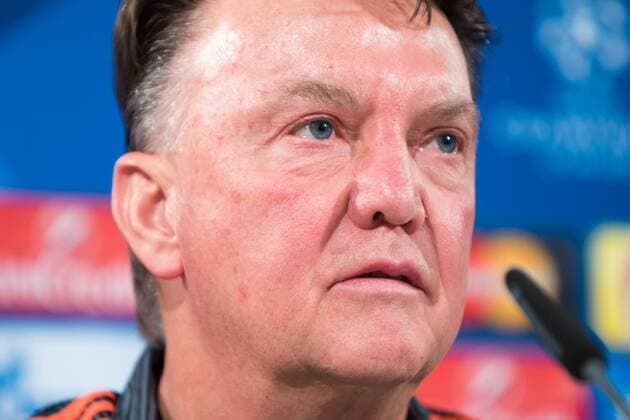 Fußball, UEFA Champions League, Abschlusstraining und Pressekonferenz Manchester United ManU Louis Van Gaal (Trainer Manchester United) por. xtgx