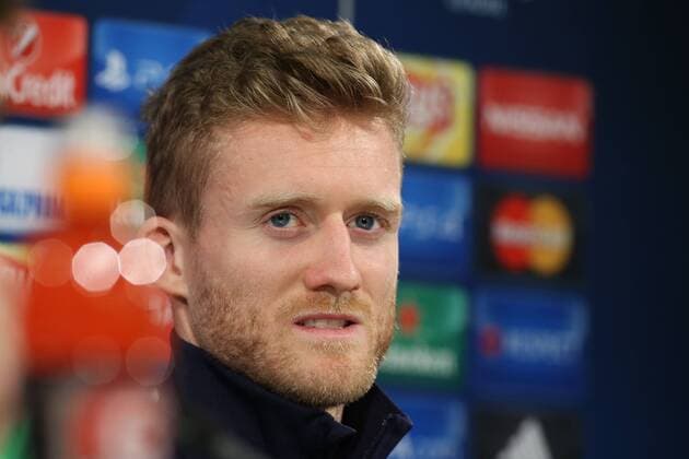 Andre Schürrle (VfL Wolfsburg) - Champions League Gruppe B Saison 2015-2016 Pressekonferenz VfL Wolfsburg vs. Manchester United ManU in der Volkswagen Arena in Wolfsburg - Portrait,Deutschland, Fussball, Mann,Männer,07.12.2015