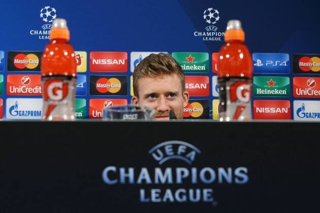 Andre Schürrle (VfL Wolfsburg) - Champions League Gruppe B Saison 2015-2016 Pressekonferenz VfL Wolfsburg vs. Manchester United ManU in der Volkswagen Arena in Wolfsburg - Deutschland, Fussball, Mann,Männer,07.12.2015