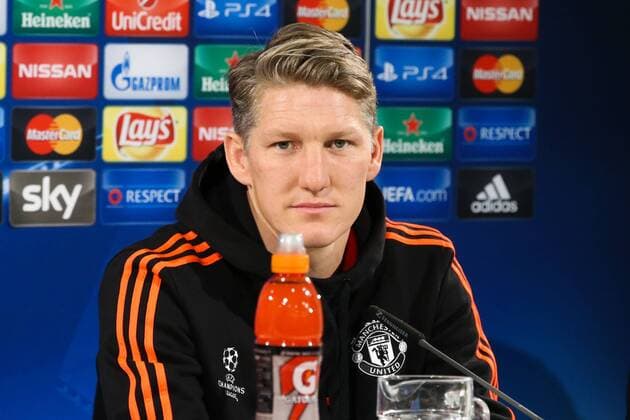 Bastian Schweinsteiger Manchester United ManU - Champions League Gruppe B Saison 2015-2016 Pressekonferenz und Abschlusstraining VfL Wolfsburg vs. Manchester United in der Volkswagen Arena in Wolfsburg - Einzelbild,Deutschland, Fussball, Mann,Männer,07.12.2015