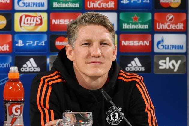 Bastian Schweinsteiger Manchester United ManU - Champions League Gruppe B Saison 2015-2016 Pressekonferenz und Abschlusstraining VfL Wolfsburg vs. Manchester United in der Volkswagen Arena in Wolfsburg - Portrait,Deutschland, Fussball, Mann,Männer,07.12.2015