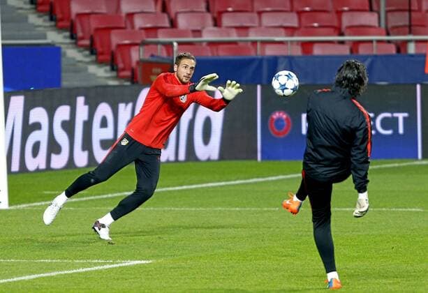 Atletico Madrid training session at Benficaxstadium before Champions League match. In this picture, Jan Oblak. xJOSExA.xGARCIAx 