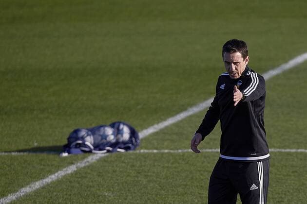 - UEFA Champions League - Official pre match Training Session and press conference PK Pressekonferenz - Valencia CF vs Lyon - Paterna Training Ground - Valencia - Spain - 8th December 2015 - Pic David Aliaga Sportimage EDITORIAL USE ONLY. No use with unauthorised audio, video, data, fixture lists, club league logos or live services. Online in-match use limited to 120 images, no video emulation. No use in betting, games or single club league player publications.