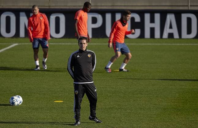- UEFA Champions League - Official pre match Training Session and press conference PK Pressekonferenz - Valencia CF vs Lyon - Paterna Training Ground - Valencia - Spain - 8th December 2015 - Pic David Aliaga Sportimage EDITORIAL USE ONLY. No use with unauthorised audio, video, data, fixture lists, club league logos or live services. Online in-match use limited to 120 images, no video emulation. No use in betting, games or single club league player publications.