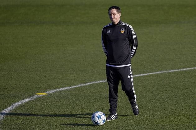 - UEFA Champions League - Official pre match Training Session and press conference PK Pressekonferenz - Valencia CF vs Lyon - Paterna Training Ground - Valencia - Spain - 8th December 2015 - Pic David Aliaga Sportimage EDITORIAL USE ONLY. No use with unauthorised audio, video, data, fixture lists, club league logos or live services. Online in-match use limited to 120 images, no video emulation. No use in betting, games or single club league player publications.