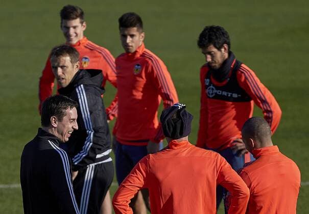 - UEFA Champions League - Official pre match Training Session and press conference PK Pressekonferenz - Valencia CF vs Lyon - Paterna Training Ground - Valencia - Spain - 8th December 2015 - Pic David Aliaga Sportimage EDITORIAL USE ONLY. No use with unauthorised audio, video, data, fixture lists, club league logos or live services. Online in-match use limited to 120 images, no video emulation. No use in betting, games or single club league player publications.