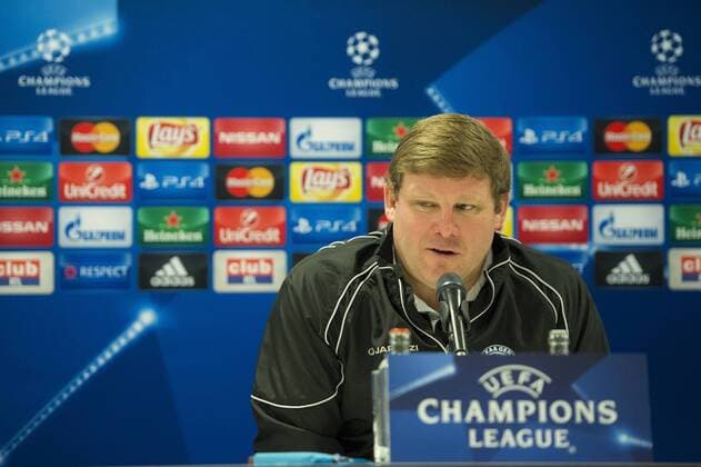 - GENT, BELGIUM: Gent s head coach Hein Vanhaezebrouck pictured during a press conference PK Pressekonferenz of Belgian first division soccer team KAA Gent, Tuesday 08 December 2015, in Gent. Tomorrow, Gent is playing against Russian club Zenit St Petersburg in the UEFA Champions League competition, on the sixth and last day in the group stage, in group H. JASPERxJACOBS  x04753840x