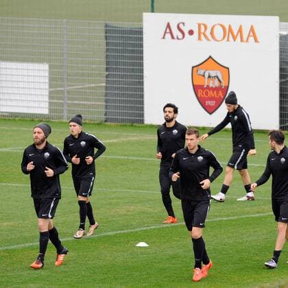 FuÃŸball, Champions League, AS Rom Training 08.12.2015. Technical Center Fulvio Bernardini, Rome, Italy. Uefa Champions League, GroupStage. Final training session AS Roma before their game with BATE on 9th Dec. the roma s group xACTIVAx  ActionPlus11687118