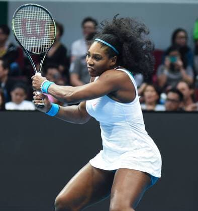 Dec. 8, 2015 - Pasay City, Manila, Philippines - MANILA, Philippines - USAÃ¢â‚¬â ¢s Serena Williams of the Philippine Mavericks in action during the International Premiere Tennis League (IPTL) at the Mall of Asia Arena in Pasay City, south of Manila, Philippines on December 08, 2015. International Premiere Tennis League in Manila  - ZUMAn230