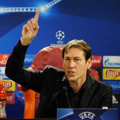 FuÃŸball, Champions League, AS Rom PK 08.12.2015. Technical Center Fulvio Bernardini, Rome, Italy. Uefa Champions League, Group Stage. International press conference PK Pressekonferenz AS Roma with coach Rudi Garcia. Roma play BATE on 9th Dec. xACTIVAx  ActionPlus11687130