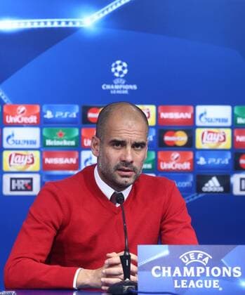 Fußball, Champions League, Bayern München PK Bayern Muenchen press conference PK Pressekonferenz 08.12.2015., Zagreb, Croatia - Bayern Muenchen s head coach Pep Guardiola attends a press conference prior the UEFA Champions League soccer match on 09 December 2015 against Dinamo Zagreb.  ZeljkoxLukunic PIXSELL