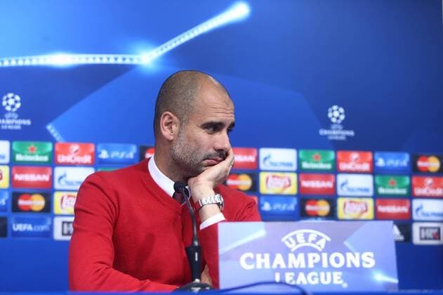 Fußball, Champions League, Bayern München PK Bayern Muenchen press conference PK Pressekonferenz 08.12.2015., Zagreb, Croatia - Bayern Muenchen s head coach Pep Guardiola attends a press conference prior the UEFA Champions League soccer match on 09 December 2015 against Dinamo Zagreb.  ZeljkoxLukunic PIXSELL