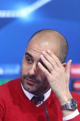 Fußball, Champions League, Bayern München PK Bayern Muenchen press conference PK Pressekonferenz 08.12.2015., Zagreb, Croatia - Bayern Muenchen s head coach Pep Guardiola attends a press conference prior the UEFA Champions League soccer match on 09 December 2015 against Dinamo Zagreb.  ZeljkoxLukunic PIXSELL