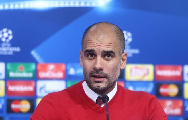 Fußball, Champions League, Bayern München PK Bayern Muenchen press conference PK Pressekonferenz 08.12.2015., Zagreb, Croatia - Bayern Muenchen s head coach Pep Guardiola attends a press conference prior the UEFA Champions League soccer match on 09 December 2015 against Dinamo Zagreb.  ZeljkoxLukunic PIXSELL