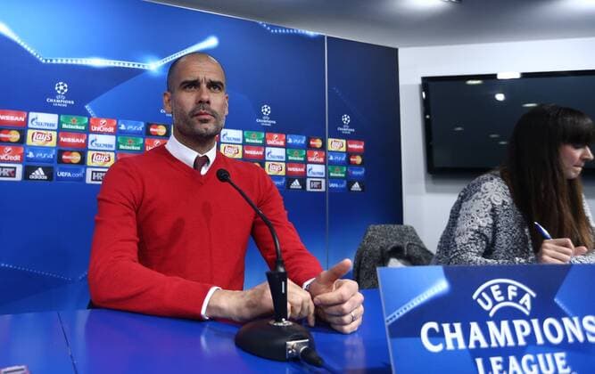Fußball, Champions League, Bayern München PK Bayern Muenchen press conference PK Pressekonferenz 08.12.2015., Zagreb, Croatia - Bayern Muenchen s head coach Pep Guardiola attends a press conference prior the UEFA Champions League soccer match on 09 December 2015 against Dinamo Zagreb.  ZeljkoxLukunic PIXSELL