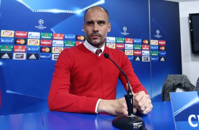 Fußball, Champions League, Bayern München PK Bayern Muenchen press conference PK Pressekonferenz 08.12.2015., Zagreb, Croatia - Bayern Muenchen s head coach Pep Guardiola attends a press conference prior the UEFA Champions League soccer match on 09 December 2015 against Dinamo Zagreb.  ZeljkoxLukunic PIXSELL