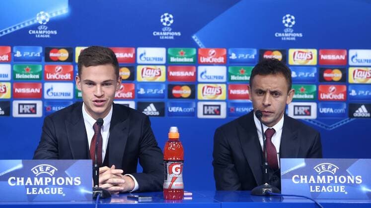 Fußball, Champions League, Bayern München PK Bayern Muenchen press conference PK Pressekonferenz 08.12.2015., Zagreb, Croatia - Bayern Muenchen s Joshua Kimmich and Rafinha attend a press conference prior the UEFA Champions League soccer match on 09 December 2015 against Dinamo Zagreb.  ZeljkoxLukunic PIXSELL