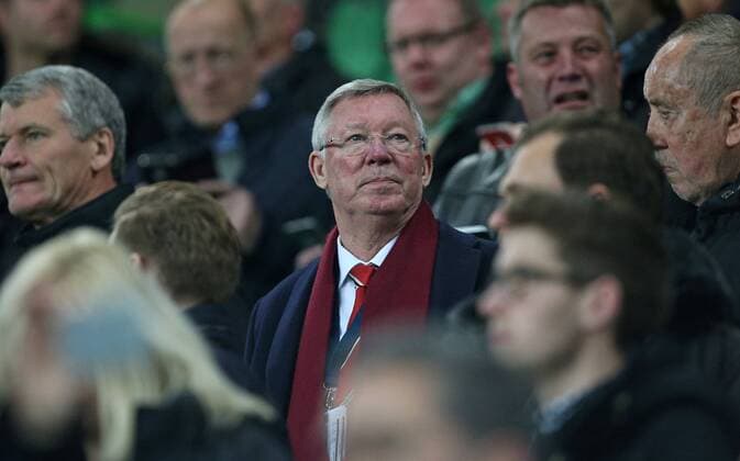 Fußball, Champions League, VfL Wolfsburg - Manchester United 08.12.2015, Fussball UEFA Champions League 2015 2016, Gruppenphase, 6.Spieltag, VfL Wolfsburg - Manchester United ManU in der Volkswagen Arena, Wolfsburg. Sir Alex Ferguson 