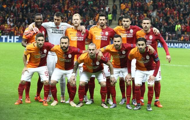 UEFA Champions League Group C soccer match between Galatasaray - in Istanbul, Turkey, 08 December 2015. Pictured: Galatasaray team photo 