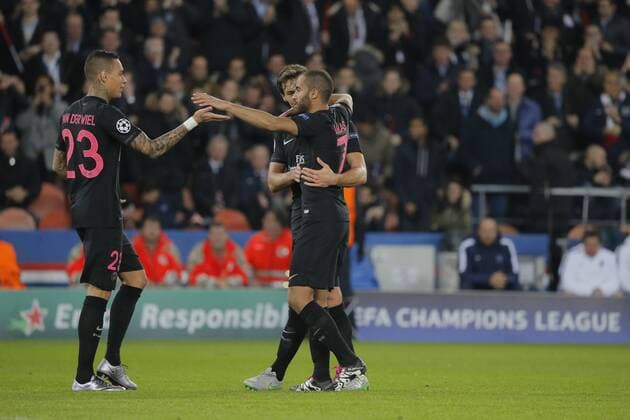 Fußball, Champions League, Paris St. Germain - Schachtar Donezk Lucas Rodrigues Moura da Silva (psg) FOOTBALL : PSG vs FC Shakhtar Donetsk - Champions League - 08 12 2015 StephaneAllaman Panoramic 