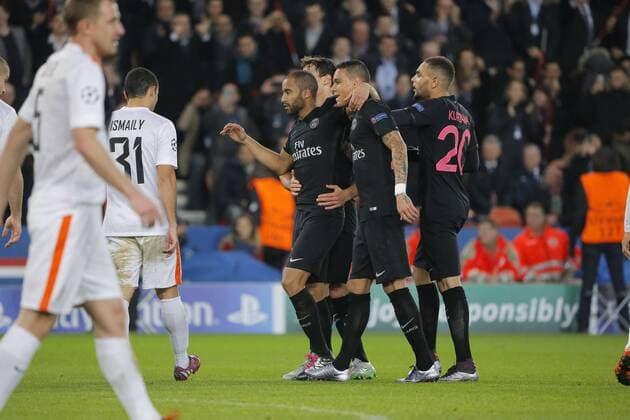 Fußball, Champions League, Paris St. Germain - Schachtar Donezk Lucas Rodrigues Moura da Silva (psg) FOOTBALL : PSG vs FC Shakhtar Donetsk - Champions League - 08 12 2015 StephaneAllaman Panoramic 