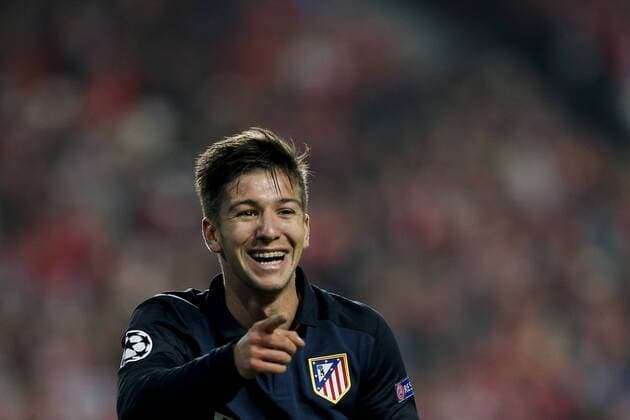 Fußball, Champions League, Benfica Lissabon - Atletico Madrid Dec. 8, 2015 - Lisbon, Portugal - Atletico Madrid s midfielder Luciano Vietto celebrates his goal during the Champions League football match between SL Benfica and Atletico de Madrid at Luz Stadium in Lisbon on December 8, 2015. NURPHOTO CARLOS PALMA. FBL-EUR-C1-BENFICA-ATLETICO  - ZUMAn230