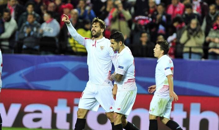Bilder des Tages - SPORT Fußball, Champions League, FC Sevilla - Juventus Turin Fußball, Champions League: FC Sevilla - Juventus Turin, Torjubel Fernando Llorente 