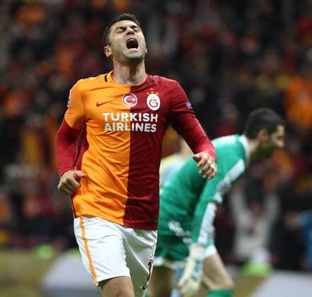 UEFA Champions League Group C soccer match between Galatasaray - Astana in Istanbul, Turkey, 08 December 2015. Pictured: Burak Yilmaz of Galatasaray. 