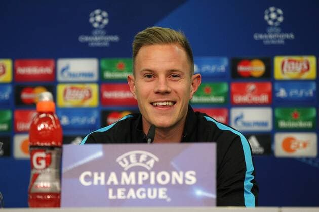 Leverkusen Marc-Andre ter Stegen ( 1, TW, FC Barcelona Barca , Bayer 04 Leverkusen - FC Barcelona, Fussball, Champions-League, 08.12.2015, Copyright: Deutzmann Eibner-Pressefoto EP_CDN