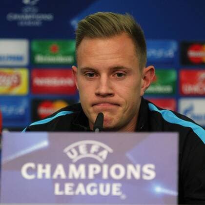 Leverkusen Marc-Andre ter Stegen ( 1, TW, FC Barcelona Barca , Bayer 04 Leverkusen - FC Barcelona, Fussball, Champions-League, 08.12.2015, Copyright: Deutzmann Eibner-Pressefoto EP_CDN