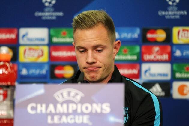Leverkusen Marc-Andre ter Stegen ( 1, TW, FC Barcelona Barca , Bayer 04 Leverkusen - FC Barcelona, Fussball, Champions-League, 08.12.2015, Copyright: Deutzmann Eibner-Pressefoto EP_CDN