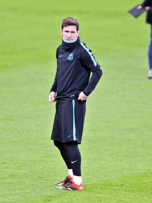 Leverkusen Lionel Messi ( 10, FC Barcelona Barca beim Training, Bayer 04 Leverkusen - FC Barcelona, Fussball, Champions-League, 08.12.2015, Copyright: Deutzmann Eibner-Pressefoto EP_CDN