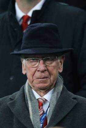 Vorstandsmitglied Sir Bobby Charlton Manchester United ManU - Champions League Gruppe B Saison 2015-2016 VfL Wolfsburg vs. Manchester United in der Volkswagen Arena in Wolfsburg - Portrait,Deutschland, Fussball, Mann,Männer,08.12.2015