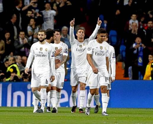 Champions League match between Real Madrid and Malmö FF - In this picture, Cristiano Ronaldo celebrates one of his four goals. xFOTOxCHEMAxREYx 