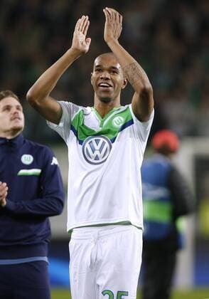 NALDO Team VFL Wolfsburg jubelt UEFA Championsleague Spiel Gruppe B VFL Wolfsburg Manchester United ManU 3 : 2 am 08.Dezember 2015 in Wolfsburg 