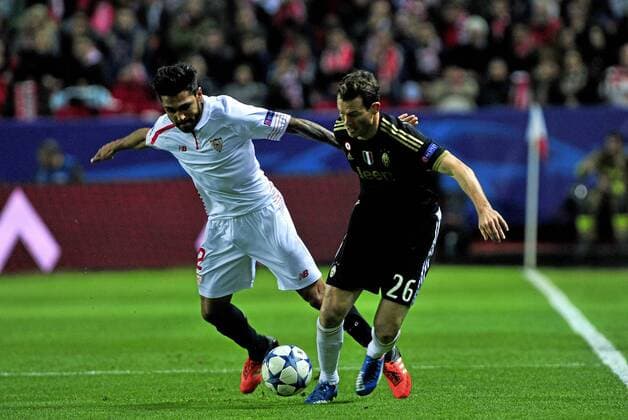 Champions League match between FC Sevilla and Juventus Turin. In this picture, Benoit Tremoulinas. xKIKOxHURTADOx 